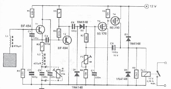 Schema circuit detector de prezenta