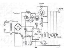 Schema electronica Sursa reglabila 0 40 volti cu L146 LM723