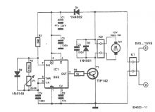 Schema regulator de turatie pentru motoarele de cc