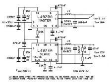 schema sursa de alimentare 5 - 12 volti cu L4970A si L4974A