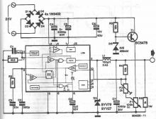 schema electronica Sursa reglabila 0-30 volti cu L296